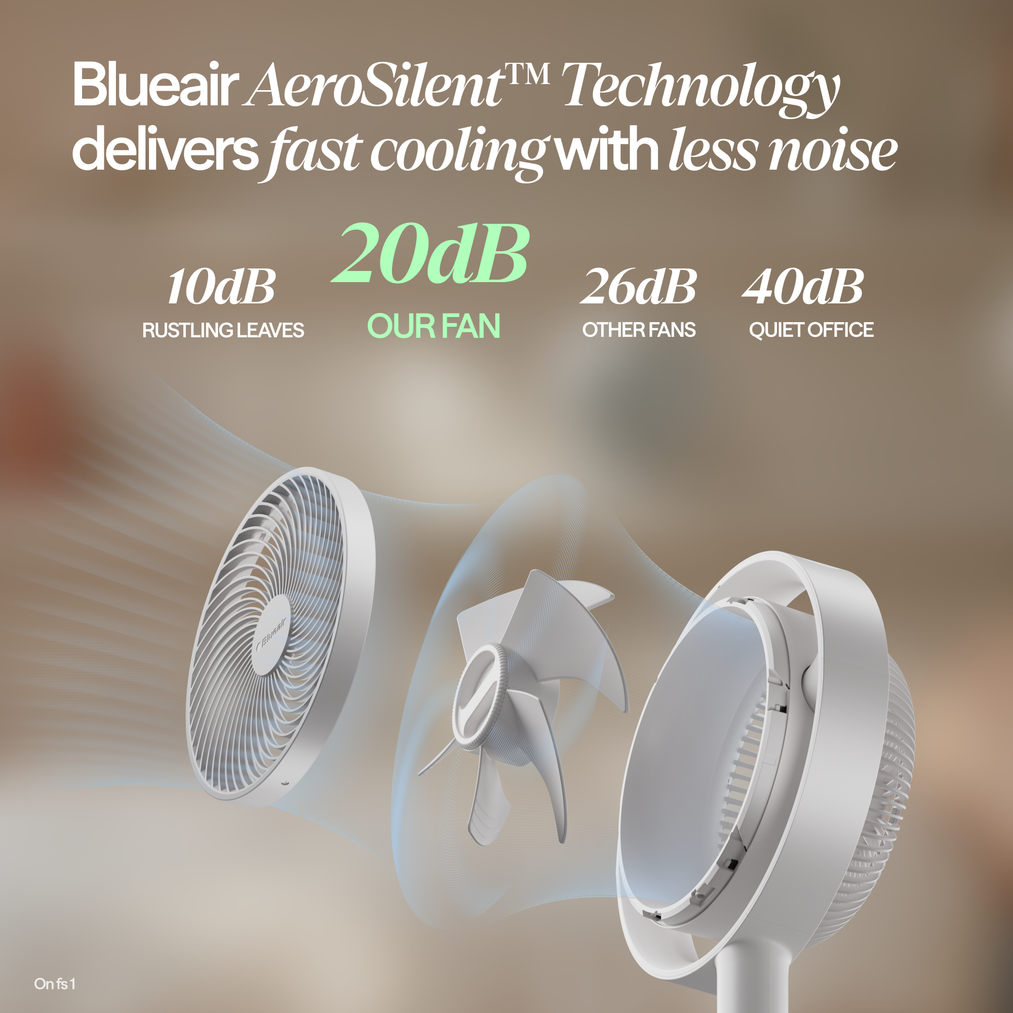 Pedestal Air Circulator Fan - Cloud Linen - Image 3